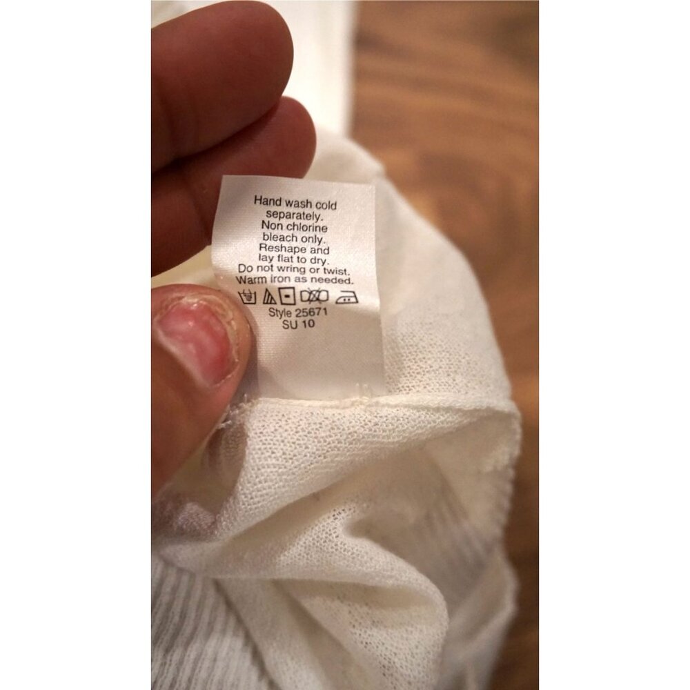 J.Crew Women's Sheer White Sweater - Size M - Picture 5 of 10